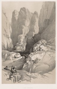 La Terre Sainte, Syrie, Idumée, Arabie, Égypte et Nubie (Vol. III) : Entrée de Petra - Louis Haghe