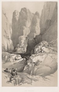 La Terre Sainte, Syrie, Idumée, Arabie, Égypte et Nubie Vol. III : Entrée de Pétra, 1842 - Louis Haghe