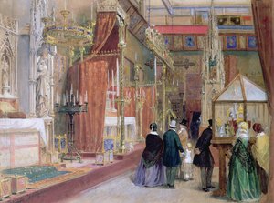 La cour médiévale de la Grande Exposition de 1851 - Louis Haghe