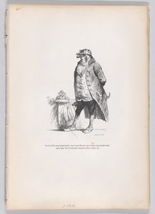 Cette vieille cour semble avoir un vieux faucon... de Scènes de la vie privée et publique - Louis Henri Brévière