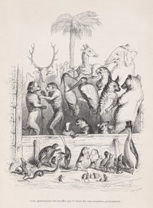 Cette protestation a été étouffée par le bruit des conversations privées des Scènes de..., vers 1837-47
