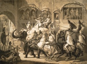 Une rue de Lahore (mars 1842) - Louis Henri de Rudder