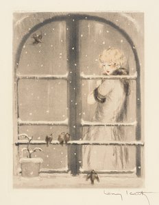 Les Quatre Saisons : Hiver (colorié à la main) - Louis Icart
