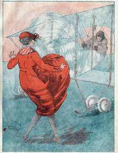 Le vent favorable : hélice espionne. Illustration de Louis Icart pour le magazine « Le Fantasio » de mai 1916 - Louis Icart