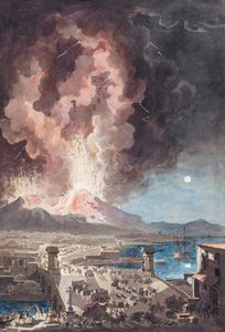 Éruption du mont Vésuve, Italie, en 1779 - Louis Jean (after) Desprez