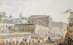 Antiquités trouvées à Herculanum transportées au musée de Naples, c.1782 - Louis Jean Desprez