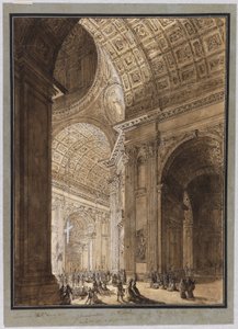 Intérieur de Saint-Pierre illuminé - Louis Jean Desprez