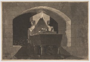 Tombeau avec cariatides - Louis Jean Desprez
