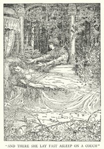 "Et là, elle dormait profondément sur un canapé" - Louis John Rhead