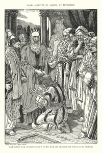 David oint par Samuel à Bethléem - Louis John Rhead
