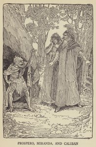 Prospero, Miranda et Caliban - Louis John Rhead