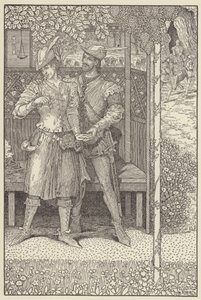 Robin des Bois et Marian dans leur tonnelle - Louis John Rhead