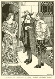 La porte du Palais Beau (gravure) - Louis John Rhead