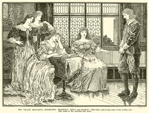 Le Palais Beau, Discrétion, Prudence, Piété et Charité - Louis John Rhead