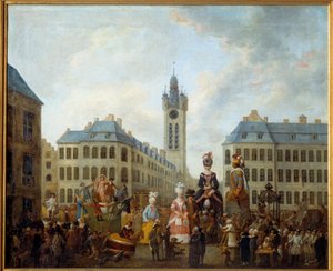 La famille du grand gant de Douai - Louis Joseph  Watteau