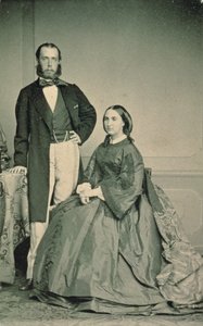 Maximilien de Habsbourg-Lorraine (1832-67) et Charlotte Saxe-Cobourg-Gotha (1840-1927), Empereur et Impératrice du Mexique, avant leur départ pour le Mexique, 1864 - Louis Joseph Ghemar
