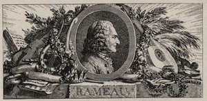 Portrait de Jean Philippe Rameau (1683-1764) gravure de Louis-Joseph Masquelier