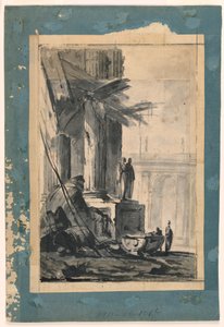 Dessin, Fantaisie de la ruine, vers 1762 - Louis Joseph Le Lorrain
