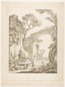 La fontaine dans les ruines