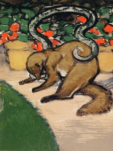 Rikki-Tikki-Tavi, illustration du "Livre de la jungle" de Rudyard Kipling (1965-1936) publié à Paris