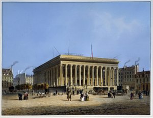 Bourse et Tribunal de Commerce - dans « Paris en 1837 » par Arnout - Louis Jules Arnout