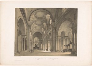 Intérieur de la cathédrale Saint-Paul à Londres - Louis Jules Arnout