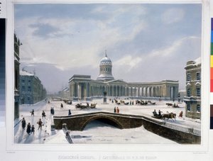 La cathédrale Kazan à Saint Petersbourg - Louis Jules Arnout