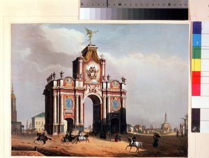 La porte Rouge à Moscou - Louis Jules Arnout