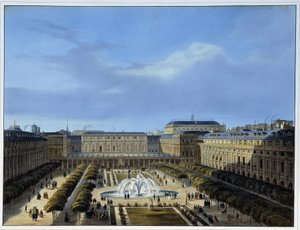 Le jardin du Palais-Royal - dans "Paris en 1837" par Arnout