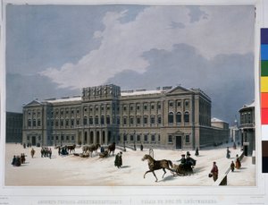 Le palais de Marie, sur la place Saint Isaac à Saint Petersbourg - Louis Jules Arnout