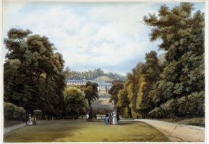 Château de Saint-Cloud, côté du Parc. Dans "Paris et ses environs" - Louis Julien Jacottet