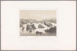 Pêcheurs de saumon à la rivière Kassa à Halland (séries Vues de Scandinavie, Vues du Nord. Suède) - Louis Julien Jacottet