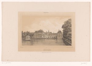 Vue du château de Fontainebleau - Louis Julien Jacottet