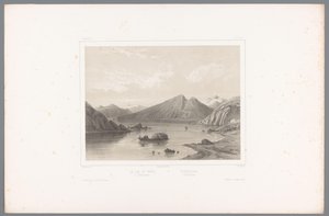 Zicht op het meer Norsjø in Telemark