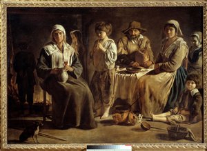 Une famille de paysans à l