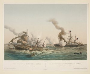 Combat Naval entre le Kearsage et l