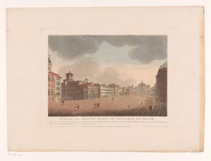 Vue de la Piazza Grande à Livourne - Louis Lecoeur