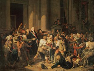 Acte de courage de Monsieur Defontenay, maire de Rouen, 29 août 1792 - Louis Leopold Boilly