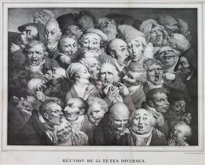 Groupe de trente-cinq têtes