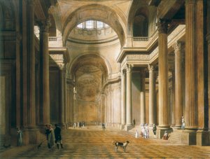 Intérieur du Panthéon à Paris. Peinture de Louis Leopold BOILLY - Louis Leopold Boilly