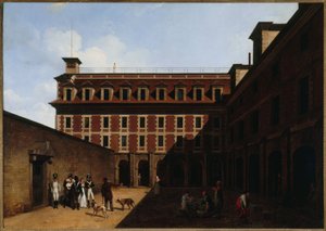 La prison des Madelonnettes, rue des Fontaines, vers 1810 - Louis Leopold Boilly