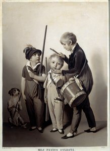 Mes petits soldats. Gravure de Louis Léopold Boilly (1761-1845) - Louis Leopold Boilly