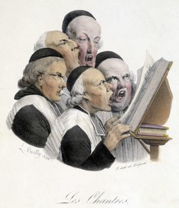 Chantres religieux. Caricature par L. Boilly datant de 1826 - Louis Leopold Boilly