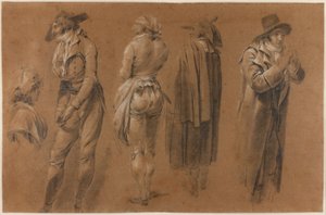 Étude pour Les Spéculateurs au Palais Royal - Louis Leopold Boilly