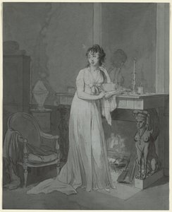 Femme devant une cheminée, vers 1803 - Louis Leopold Boilly