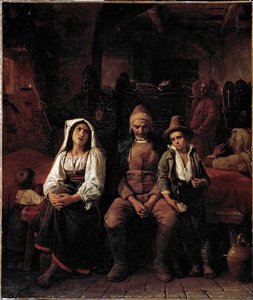 Funérailles dans la campagne romaine Peinture de Louis Léopold Robert (1794-1835) - Gênes, Galleria d