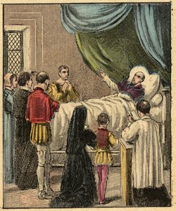 Mort de Saint François de Sales - Gravure de 
