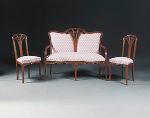 Ensemble de salon en acajou, vers 1900 - Louis Majorelle