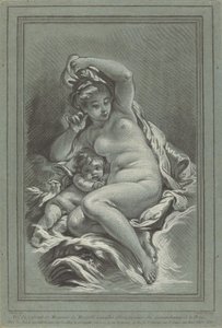 Vénus et Cupidon sur un dauphin, 1767 - Louis Marin Bonnet, Juste François Boucher
