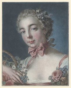 Portrait de Marie Amélie Baudouin en Flora - Louis Marin Bonnet